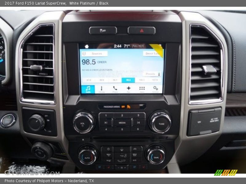 White Platinum / Black 2017 Ford F150 Lariat SuperCrew