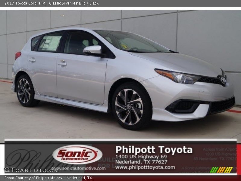 Classic Silver Metallic / Black 2017 Toyota Corolla iM