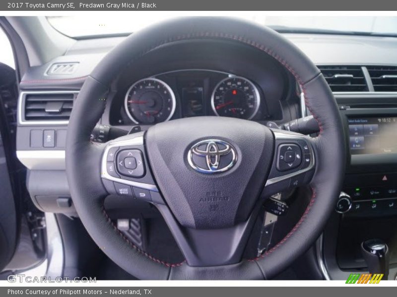 Predawn Gray Mica / Black 2017 Toyota Camry SE
