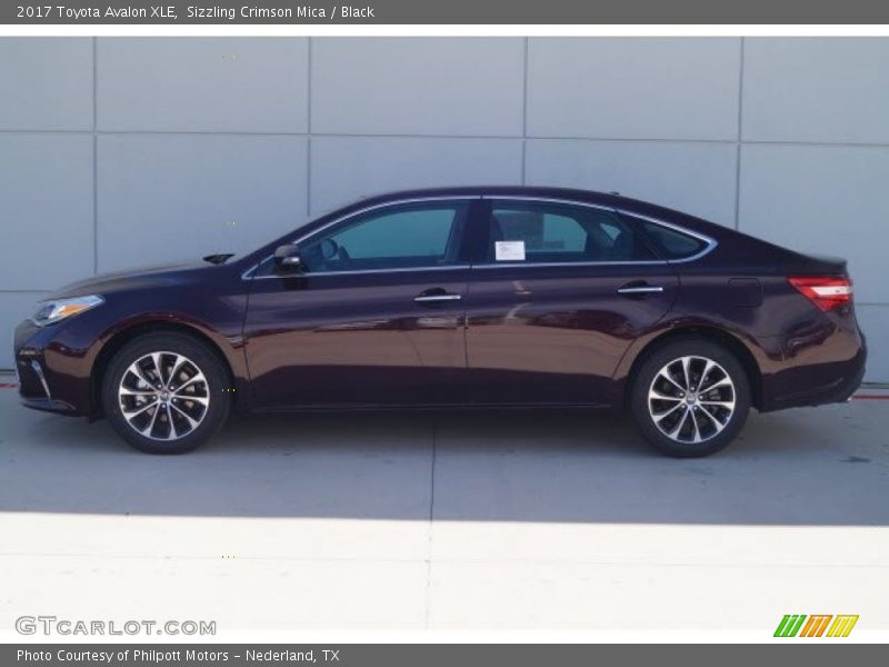 Sizzling Crimson Mica / Black 2017 Toyota Avalon XLE