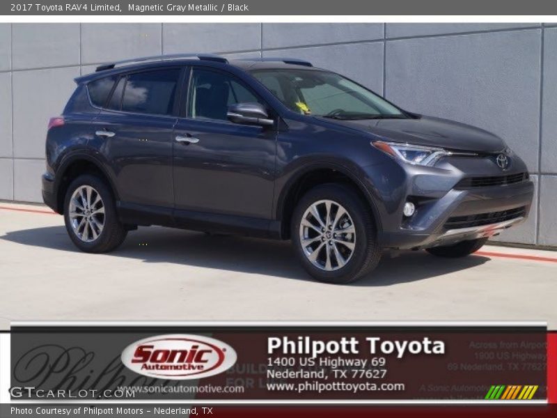 Magnetic Gray Metallic / Black 2017 Toyota RAV4 Limited