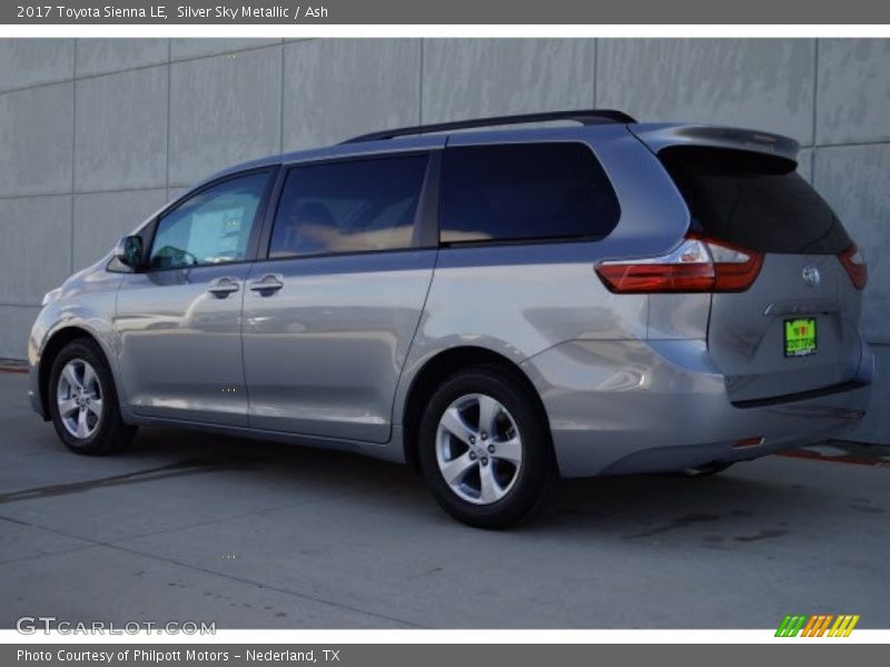 Silver Sky Metallic / Ash 2017 Toyota Sienna LE