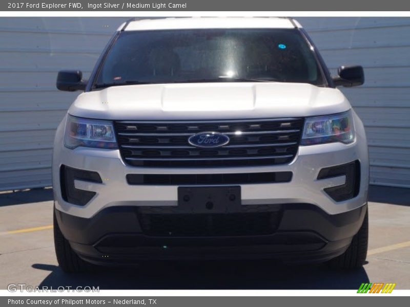 Ingot Silver / Medium Light Camel 2017 Ford Explorer FWD