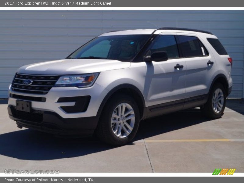 Ingot Silver / Medium Light Camel 2017 Ford Explorer FWD
