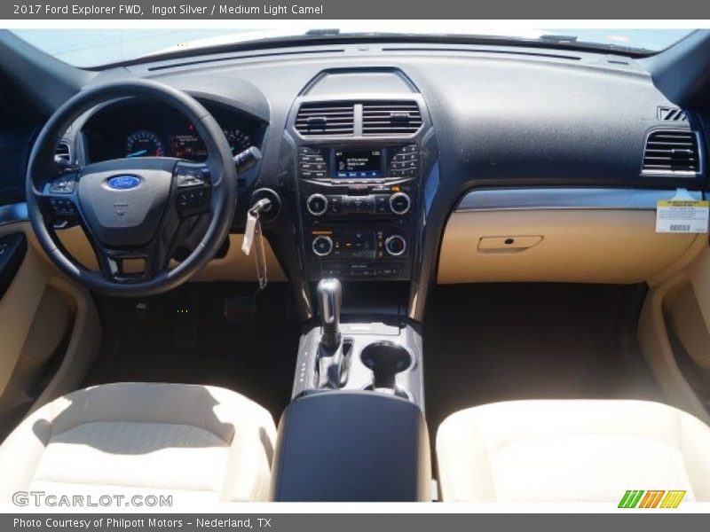 Ingot Silver / Medium Light Camel 2017 Ford Explorer FWD