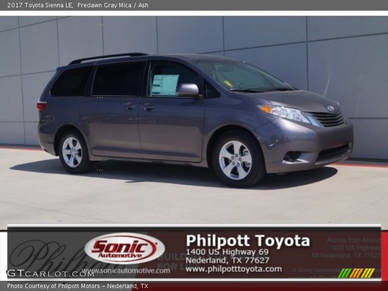 Predawn Gray Mica / Ash 2017 Toyota Sienna LE