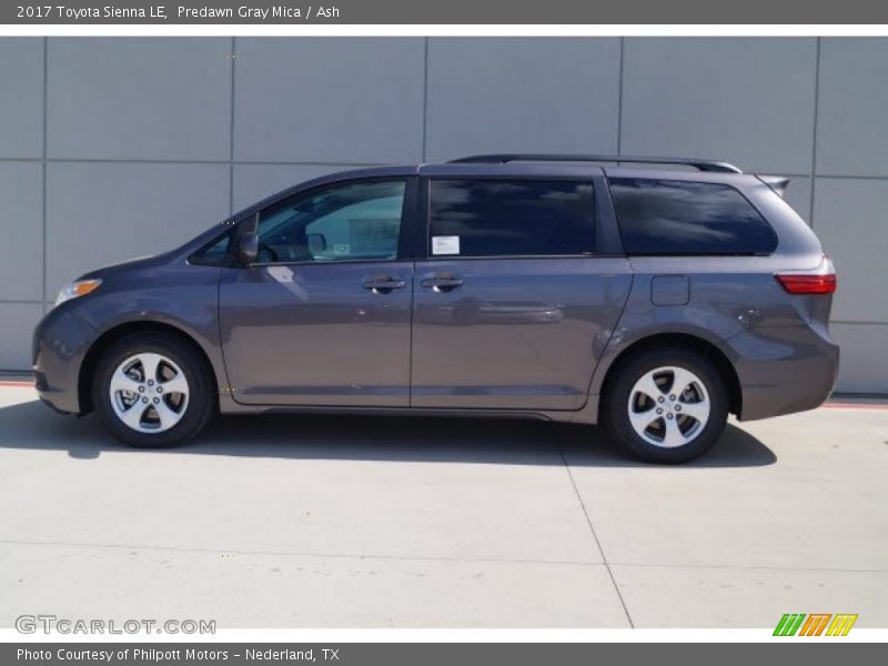 Predawn Gray Mica / Ash 2017 Toyota Sienna LE