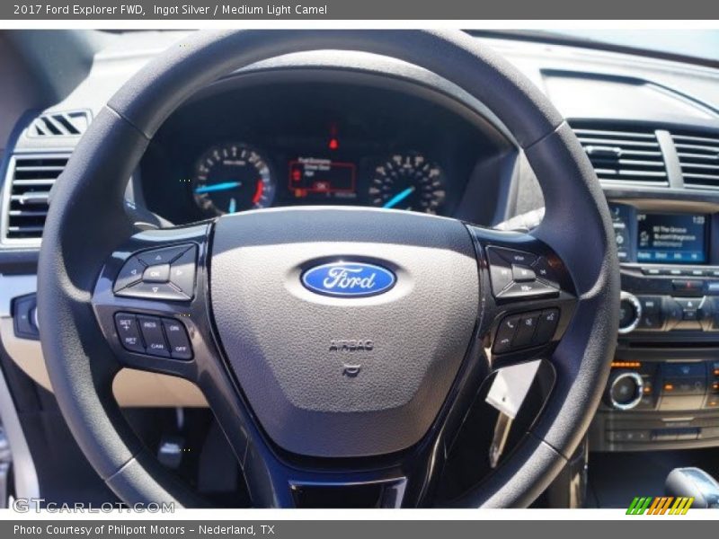 Ingot Silver / Medium Light Camel 2017 Ford Explorer FWD