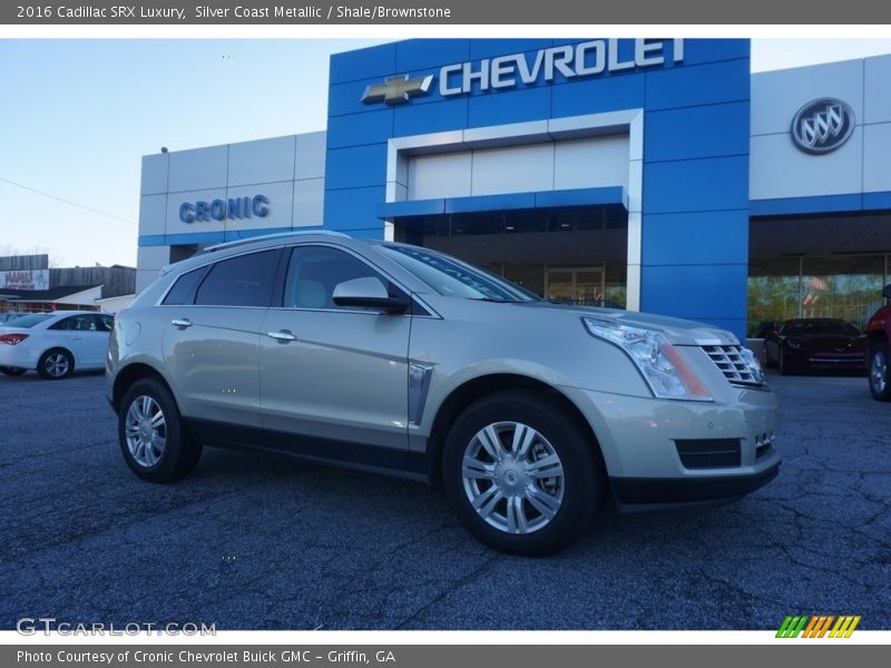 Silver Coast Metallic / Shale/Brownstone 2016 Cadillac SRX Luxury