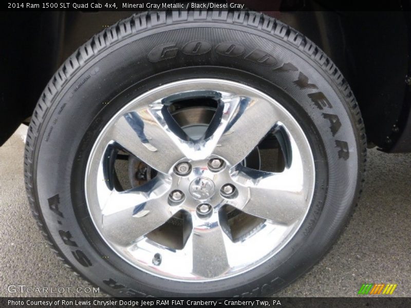 Mineral Gray Metallic / Black/Diesel Gray 2014 Ram 1500 SLT Quad Cab 4x4