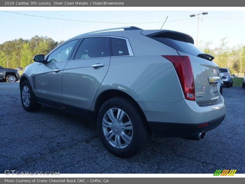 Silver Coast Metallic / Shale/Brownstone 2016 Cadillac SRX Luxury