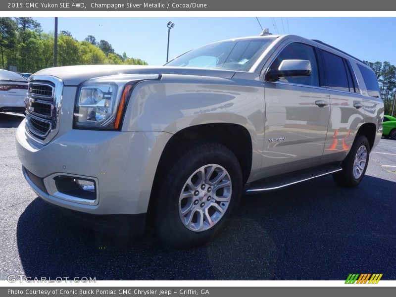 Champagne Silver Metallic / Cocoa/Dune 2015 GMC Yukon SLE 4WD