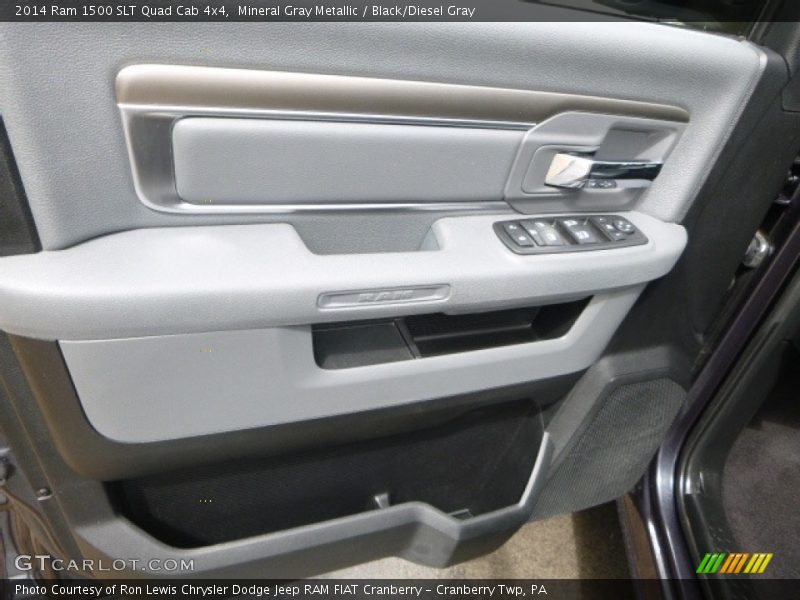 Mineral Gray Metallic / Black/Diesel Gray 2014 Ram 1500 SLT Quad Cab 4x4