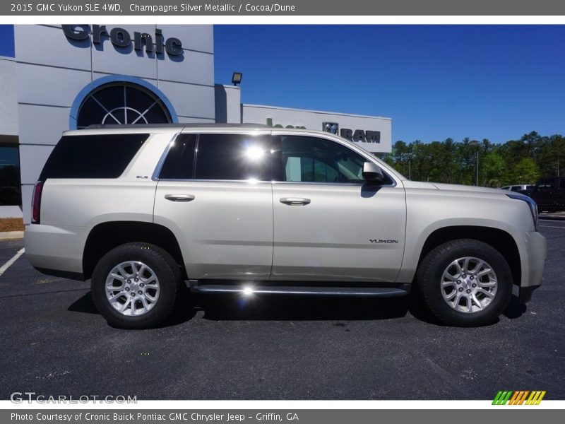 Champagne Silver Metallic / Cocoa/Dune 2015 GMC Yukon SLE 4WD