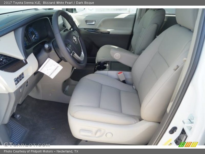 Blizzard White Pearl / Dark Bisque 2017 Toyota Sienna XLE