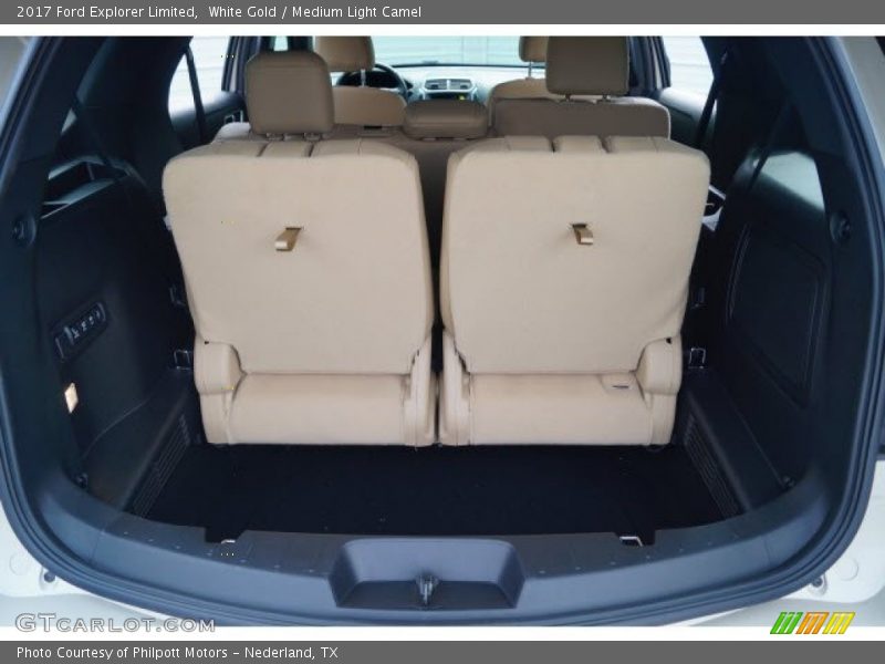 White Gold / Medium Light Camel 2017 Ford Explorer Limited