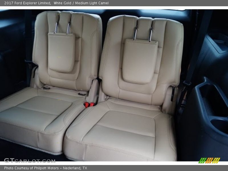White Gold / Medium Light Camel 2017 Ford Explorer Limited