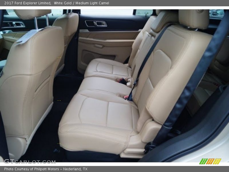 White Gold / Medium Light Camel 2017 Ford Explorer Limited