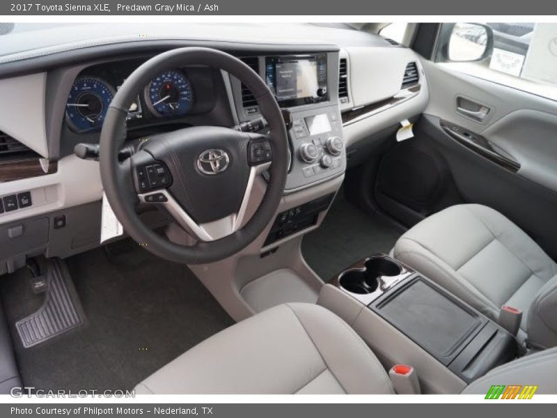  2017 Sienna XLE Ash Interior