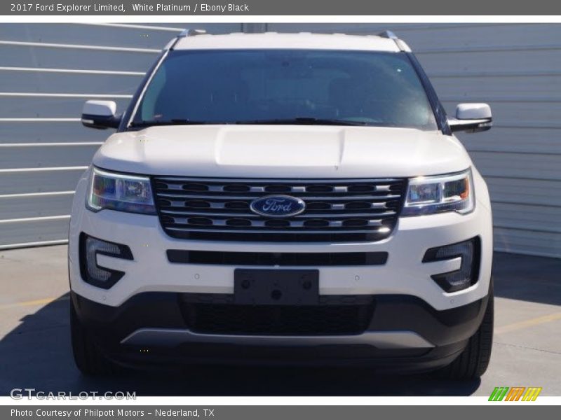 White Platinum / Ebony Black 2017 Ford Explorer Limited