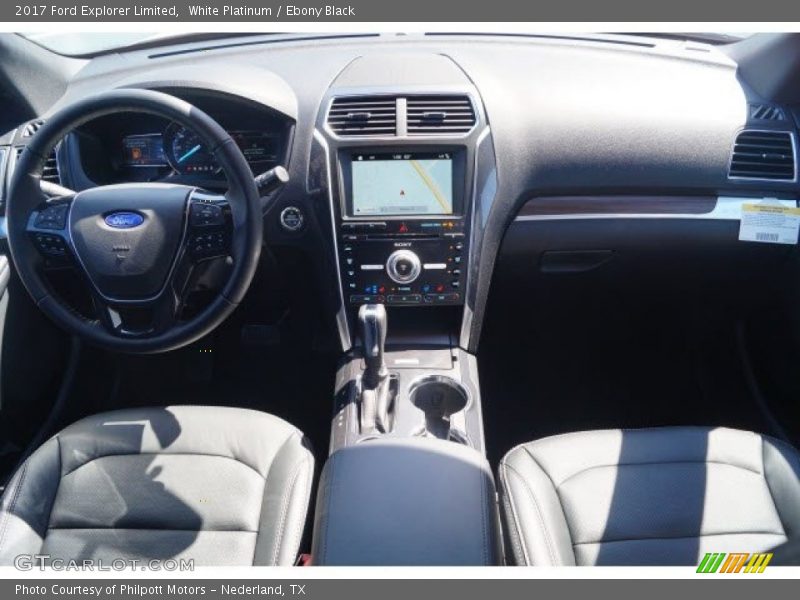 White Platinum / Ebony Black 2017 Ford Explorer Limited