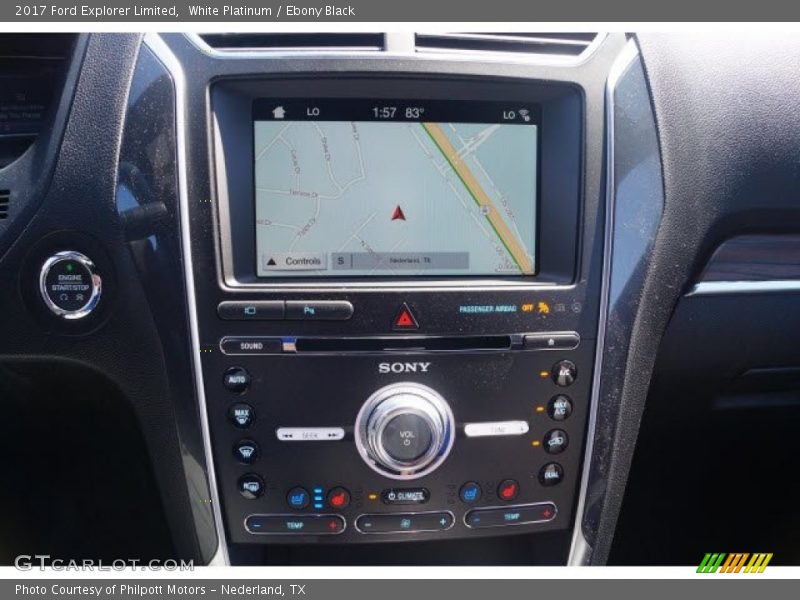 White Platinum / Ebony Black 2017 Ford Explorer Limited