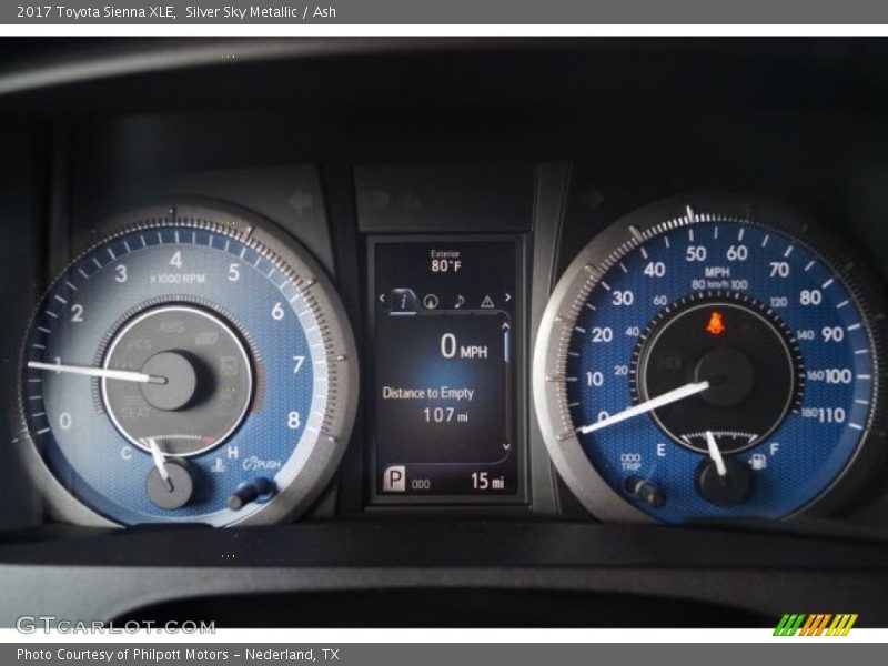 Silver Sky Metallic / Ash 2017 Toyota Sienna XLE