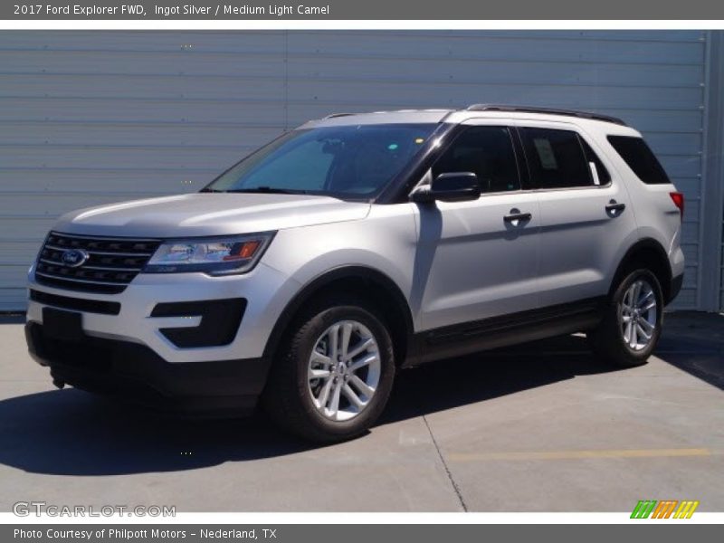 Ingot Silver / Medium Light Camel 2017 Ford Explorer FWD