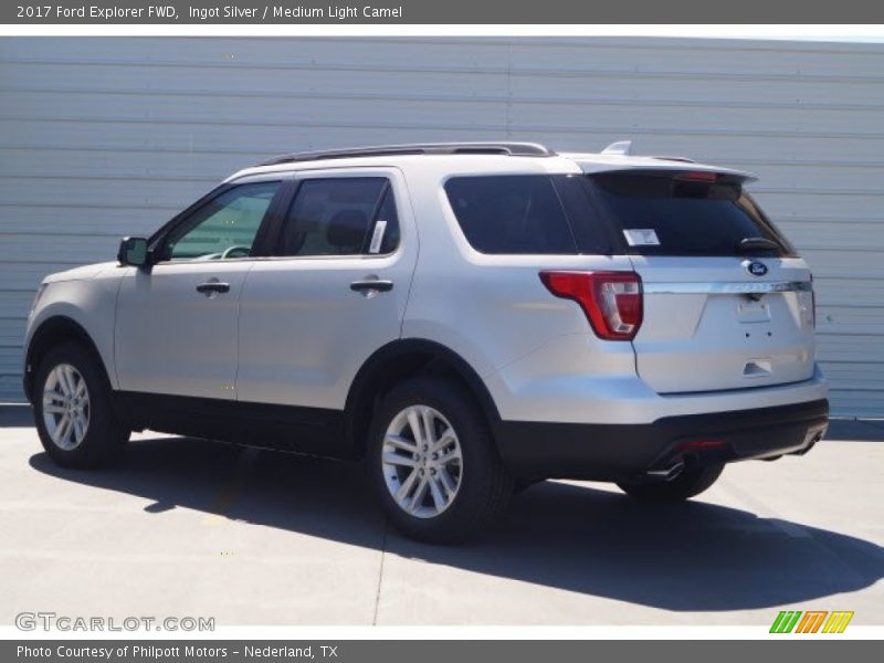 Ingot Silver / Medium Light Camel 2017 Ford Explorer FWD