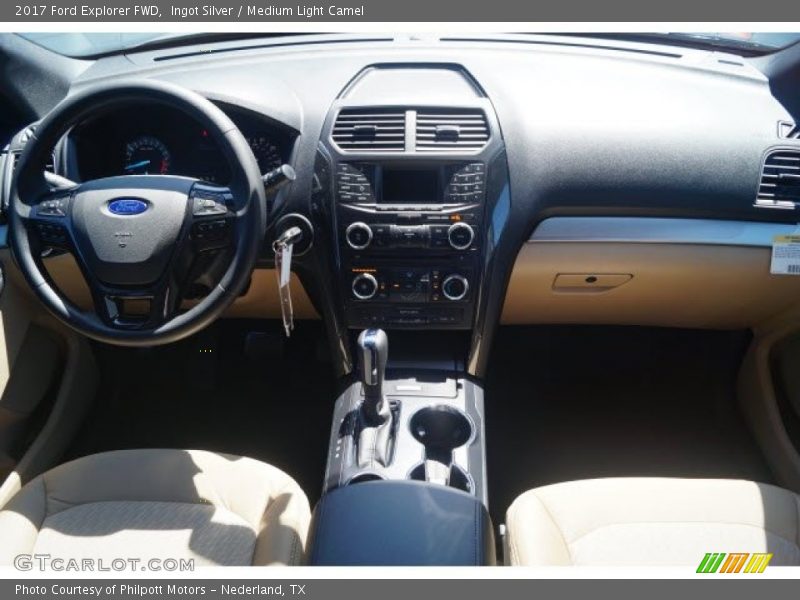 Ingot Silver / Medium Light Camel 2017 Ford Explorer FWD