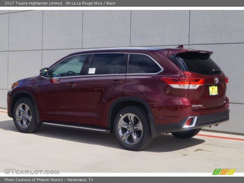 Oh La La Rouge Mica / Black 2017 Toyota Highlander Limited
