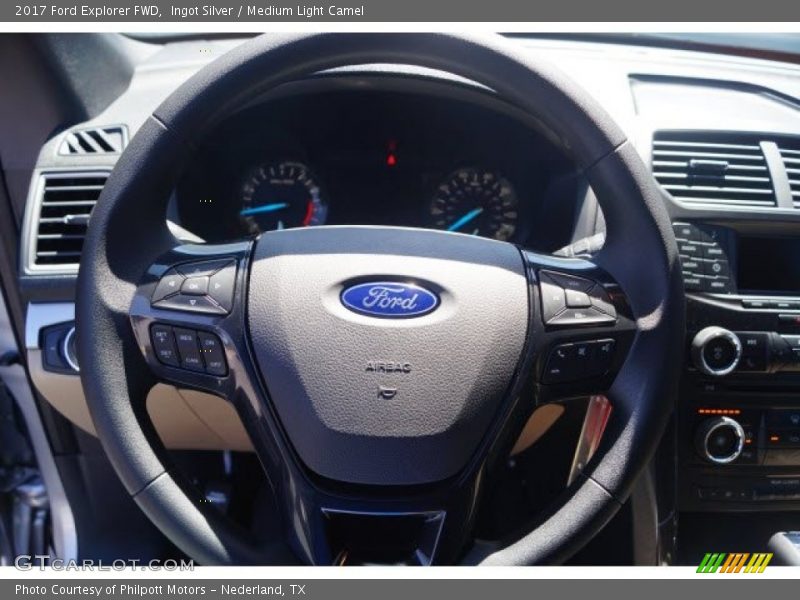 Ingot Silver / Medium Light Camel 2017 Ford Explorer FWD