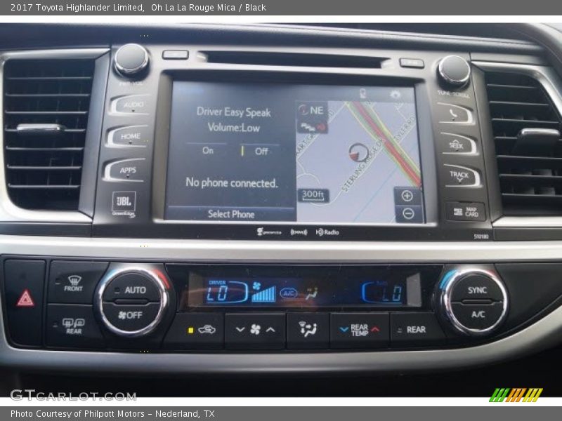 Navigation of 2017 Highlander Limited