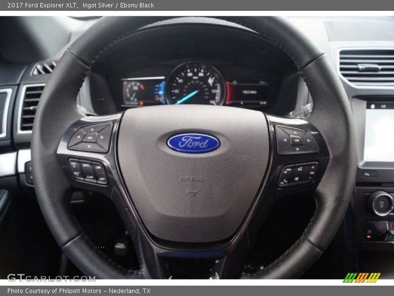 Ingot Silver / Ebony Black 2017 Ford Explorer XLT