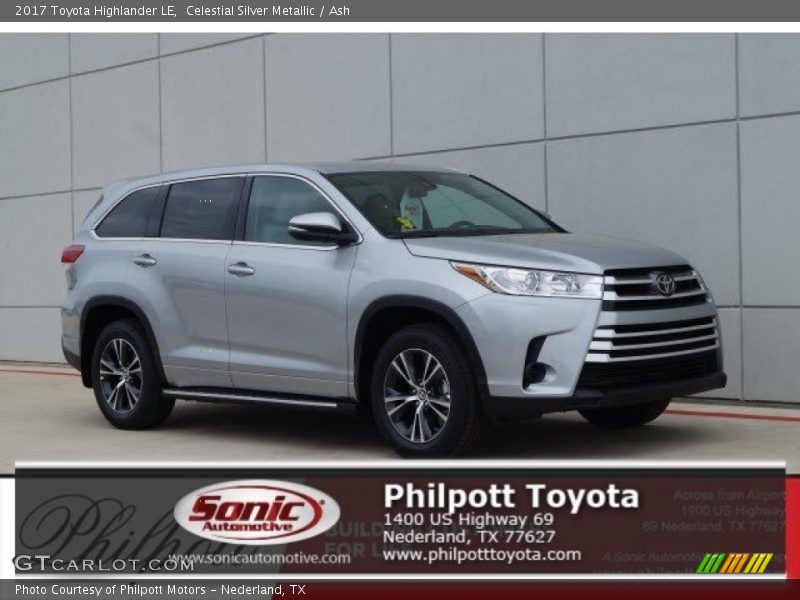 Celestial Silver Metallic / Ash 2017 Toyota Highlander LE