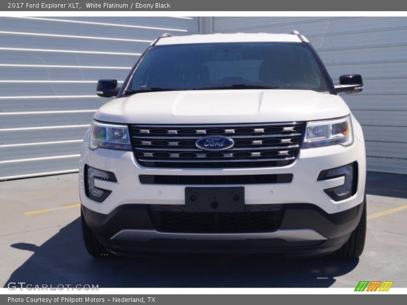 White Platinum / Ebony Black 2017 Ford Explorer XLT
