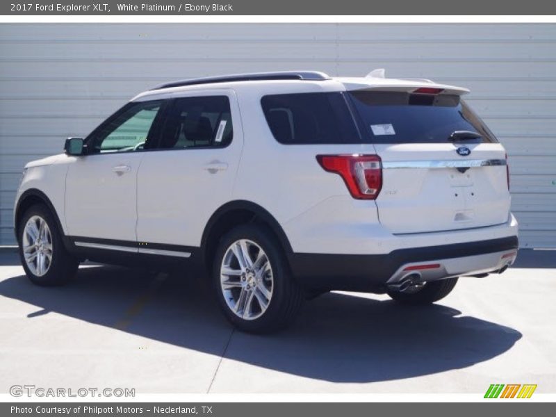 White Platinum / Ebony Black 2017 Ford Explorer XLT