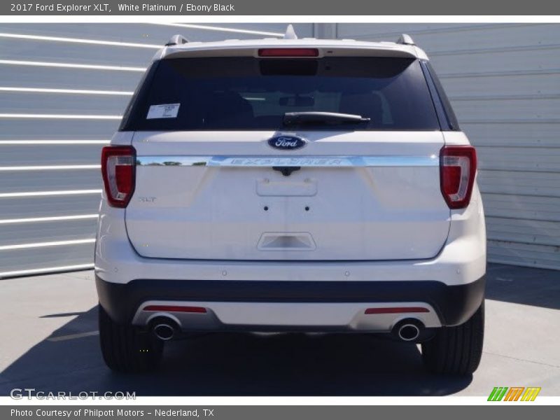 White Platinum / Ebony Black 2017 Ford Explorer XLT