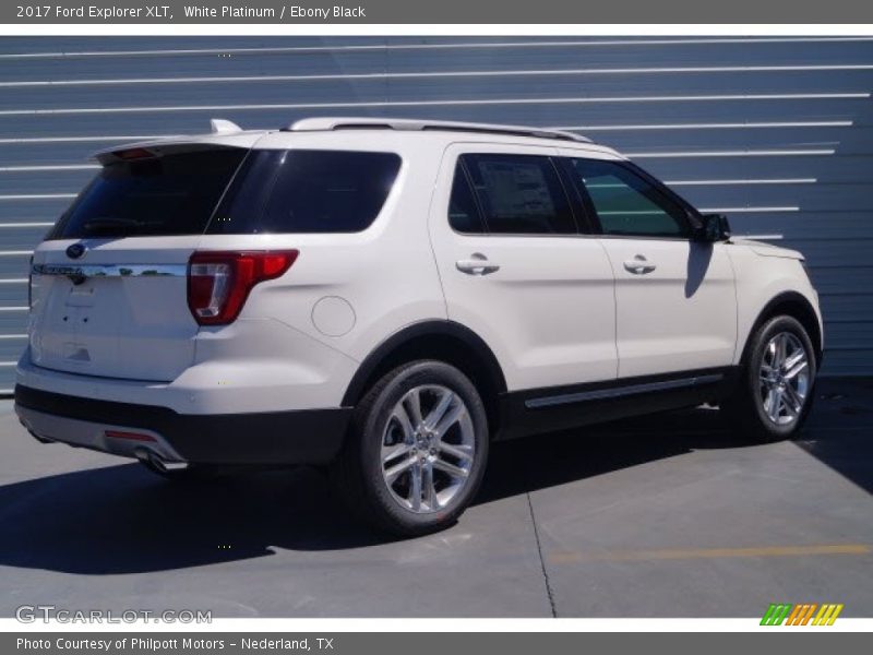 White Platinum / Ebony Black 2017 Ford Explorer XLT