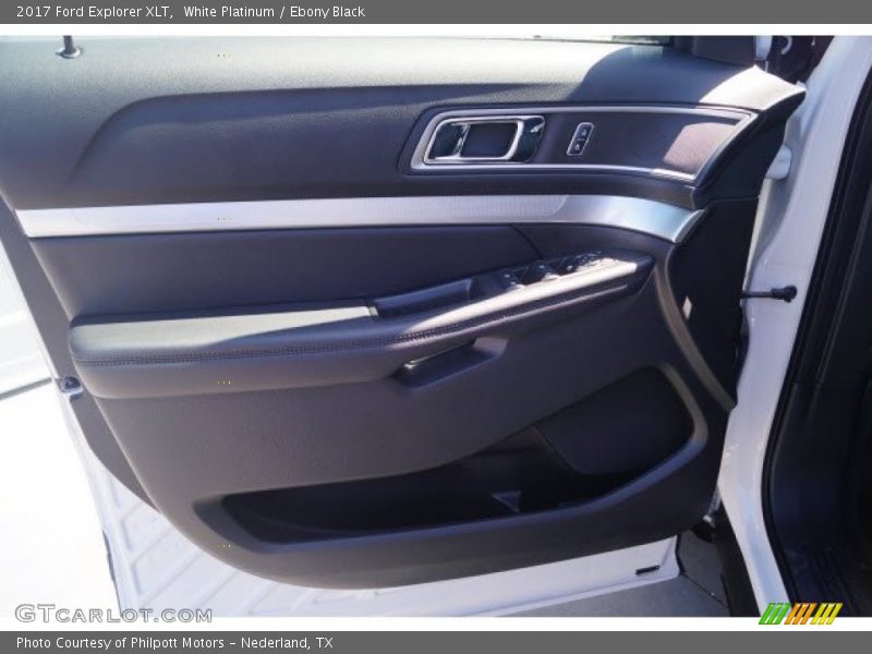 White Platinum / Ebony Black 2017 Ford Explorer XLT