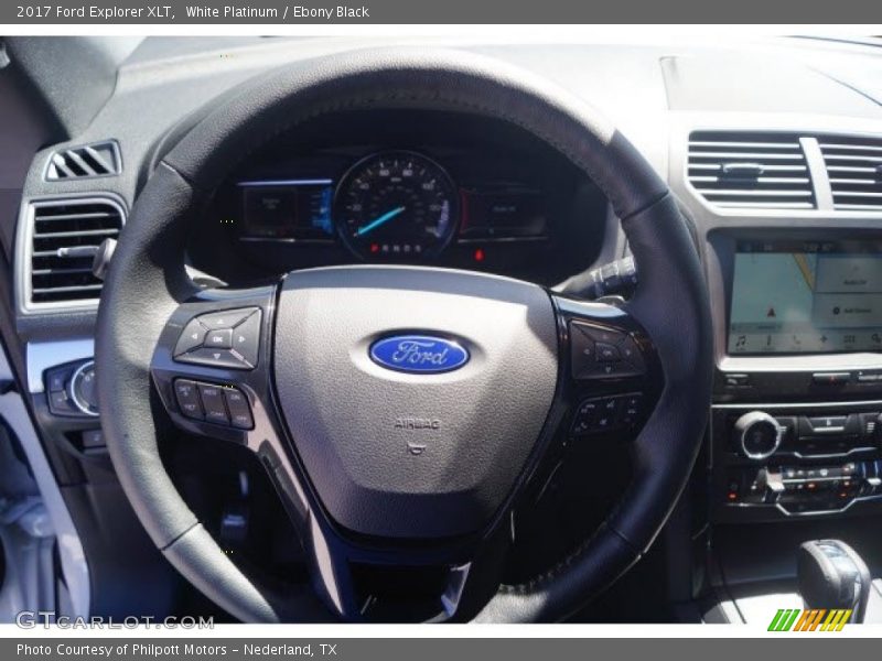 White Platinum / Ebony Black 2017 Ford Explorer XLT