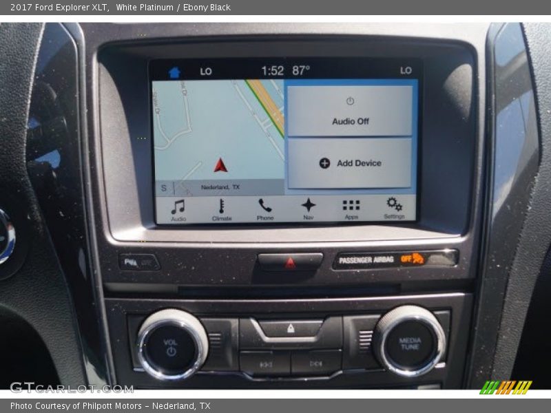 White Platinum / Ebony Black 2017 Ford Explorer XLT