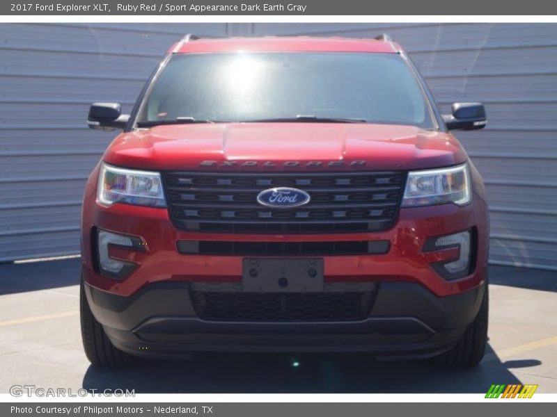 Ruby Red / Sport Appearance Dark Earth Gray 2017 Ford Explorer XLT