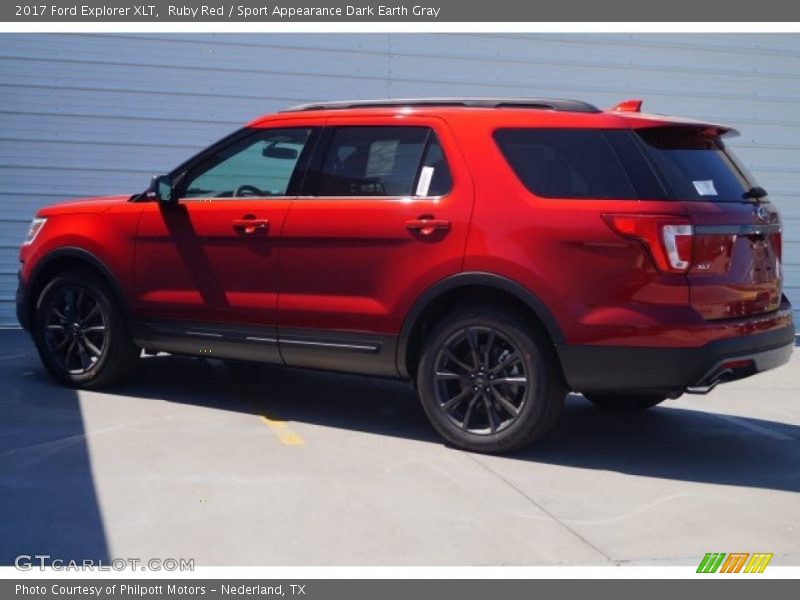 Ruby Red / Sport Appearance Dark Earth Gray 2017 Ford Explorer XLT