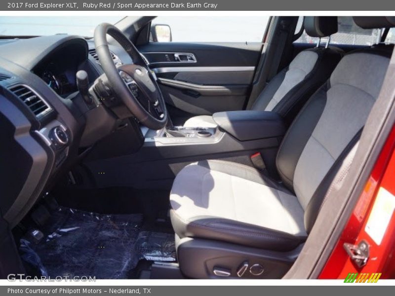 Ruby Red / Sport Appearance Dark Earth Gray 2017 Ford Explorer XLT