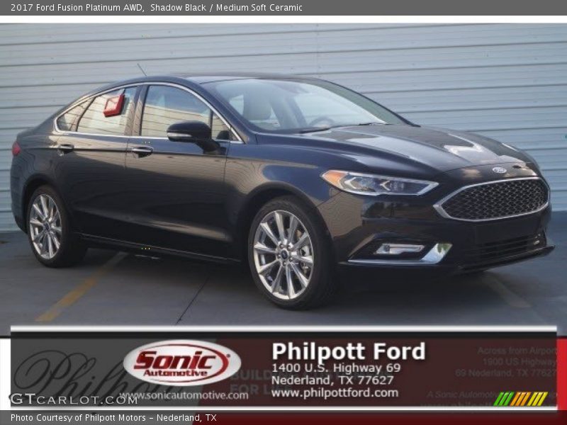 Shadow Black / Medium Soft Ceramic 2017 Ford Fusion Platinum AWD