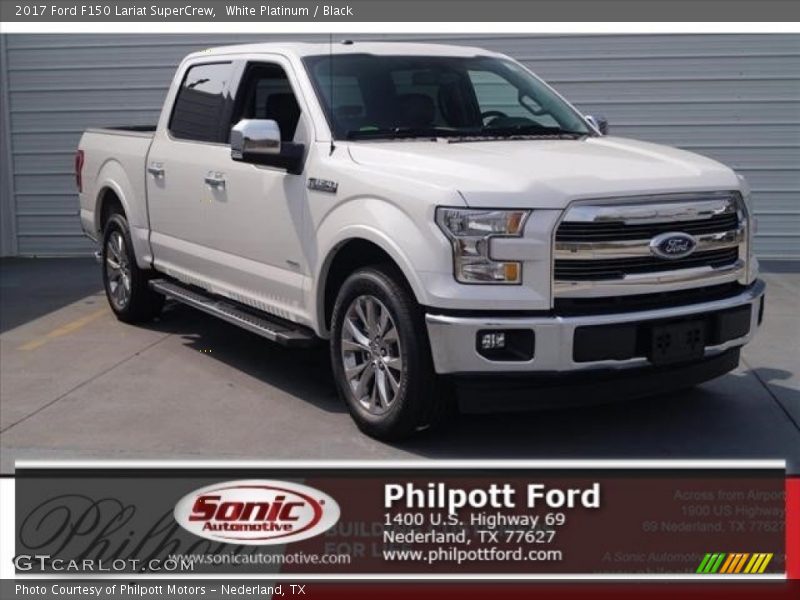 White Platinum / Black 2017 Ford F150 Lariat SuperCrew