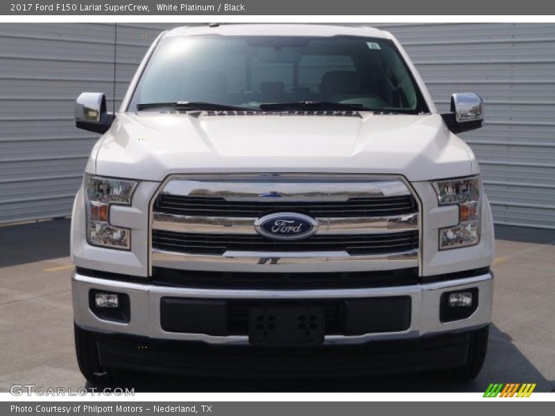 White Platinum / Black 2017 Ford F150 Lariat SuperCrew