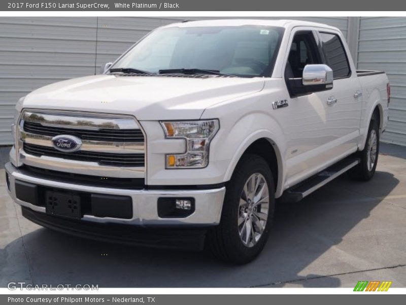 White Platinum / Black 2017 Ford F150 Lariat SuperCrew
