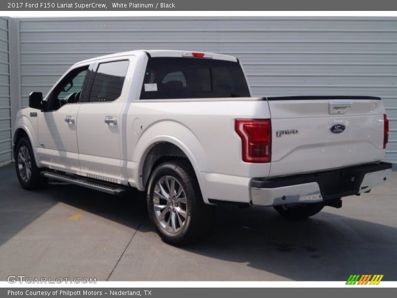 White Platinum / Black 2017 Ford F150 Lariat SuperCrew